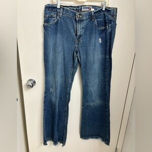 Vintage Old Navy Blue Jeans with Raw Hem